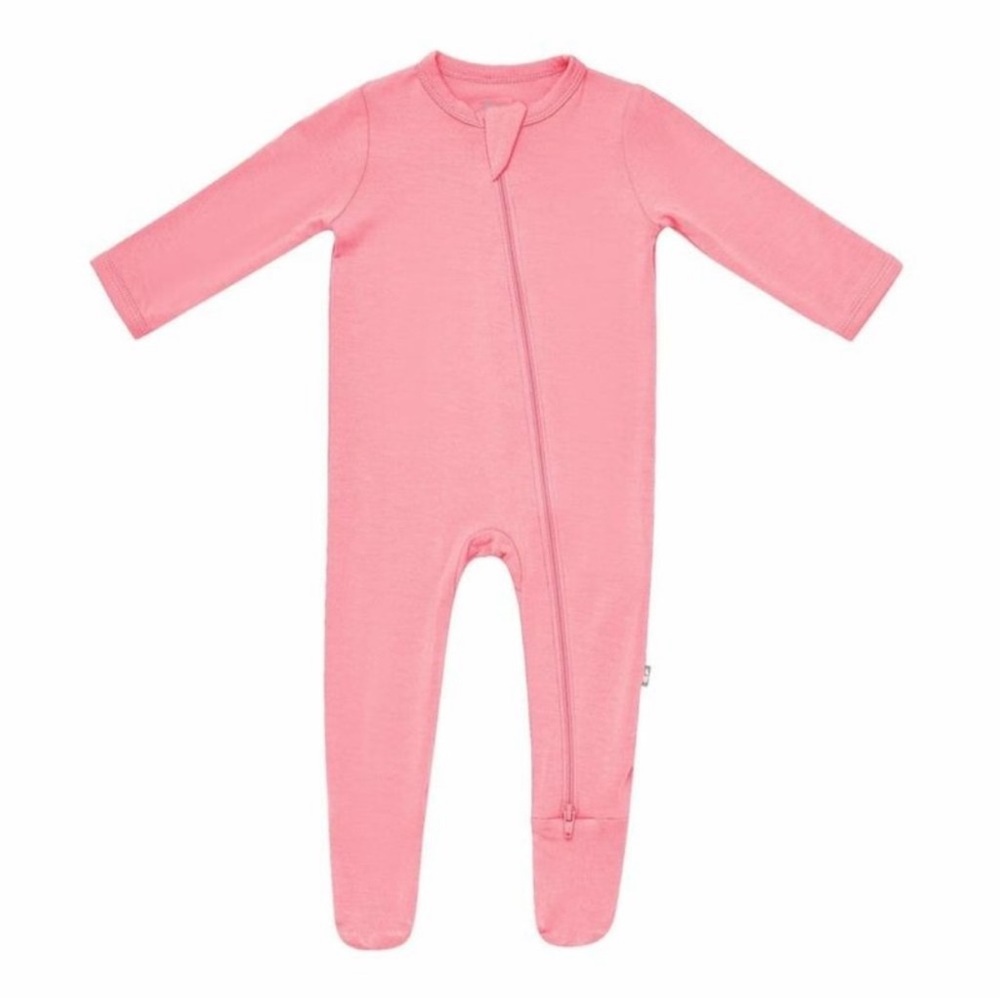 Kyte BABY 12-18 month zippered footie in Rose